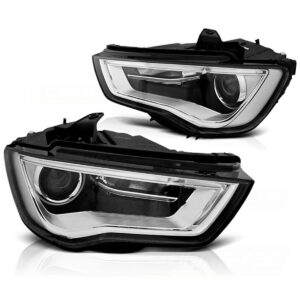 Headlight Headlamp Left 8V0941005C & Right 8V0941006C (With Blaster) Compatible With AUDI A3 (2016-2018)