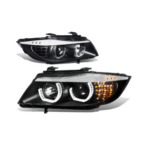 Headlight Headlamp Left & Right (Without Blaster) Compatible With BMW 3 Series E90 2008-2012