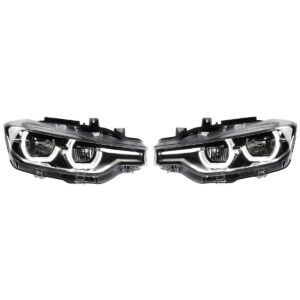 Headlight Headlamp Left 4GD941773 & Right 4GD941774 (Without Blaster) Compatible With F30 LCI BMW 3 Series