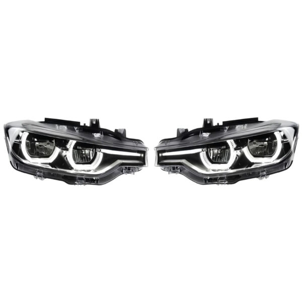 Headlight Headlamp Left 4GD941773 & Right 4GD941774 (Without Blaster) Compatible With F30 LCI BMW 3 Series